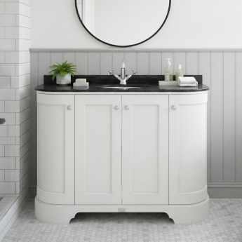 Bayswater Traditional Curved 1200mm 4-Door Floor Standing Vanity Unit | Product Image