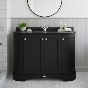 Bayswater Traditional Curved 1200mm 4-Door Floor Standing Vanity Unit | Product Image