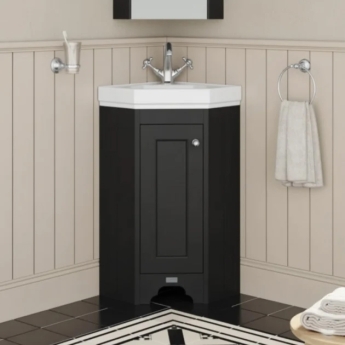 Bayswater Traditional 600mm 1-Door Floor Standing Corner Vanity Unit | Product Image