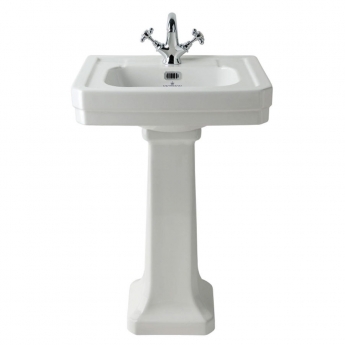 Bayswater Victrion Basin with Full Pedestal 550mm Wide 1 Tap Hole