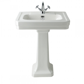 Bayswater Victrion Basin with Full Pedestal 640mm Wide - 1 Tap Hole