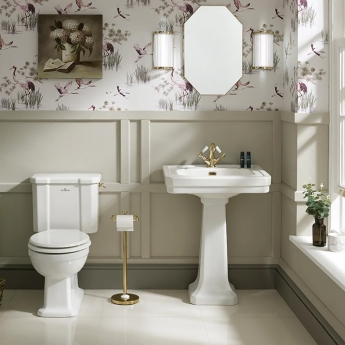 Bayswater Victrion Basin with Full Pedestal 640mm Wide - 1 Tap Hole