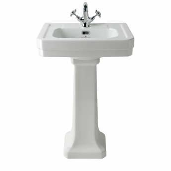 Bayswater Victrion Basin with Full Pedestal 550mm Wide 1 Tap Hole