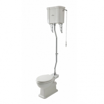 Bayswater Victrion High Level Toilet with Pull Chain Cistern and Flush Pipe Kit - Excluding Seat