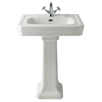Bayswater Westcott Basin with Full Pedestal 640mm Wide - 1 Tap Hole | Product Image