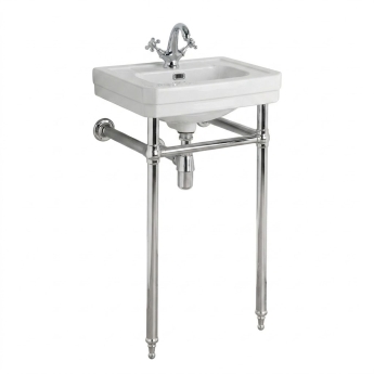 Bayswater Westcott Basin with Frame 550mm Wide - White | Product Image