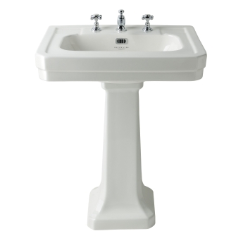 Bayswater Westcott Basin with Full Pedestal 640mm Wide - 3 Tap Hole | Product Image