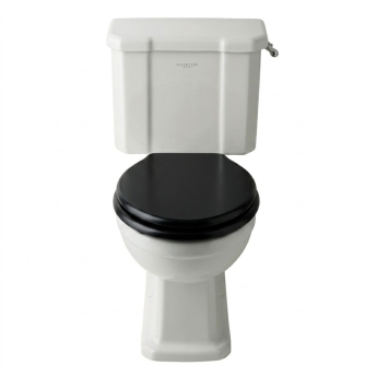 Bayswater Westcott Close Coupled Toilet with Lever Cistern - Soft Close Seat (Brushed Brass Seat Hinges) | Product Image