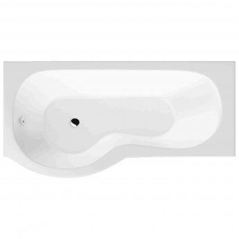 BC Designs Solidblue P-Shaped Shower Bath 1700mm x 700mm/850mm Left Handed - 0 Tap Hole