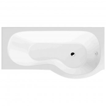BC Designs Solidblue P-Shaped Shower Bath 1500mm x 700mm/850mm Right Handed - 0 Tap Hole