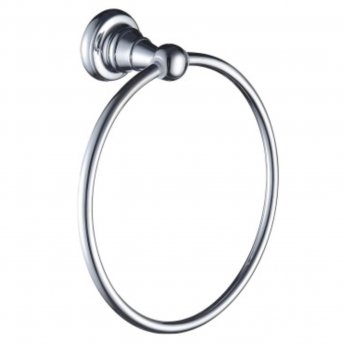 Bristan 1901 Brass Towel Ring - Chrome Plated