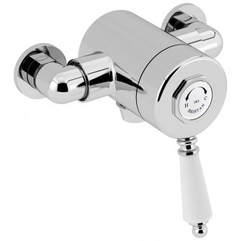 Bristan 1901 Thermostatic Exposed Single Control Shower Valve Bottom Outlet - Chrome