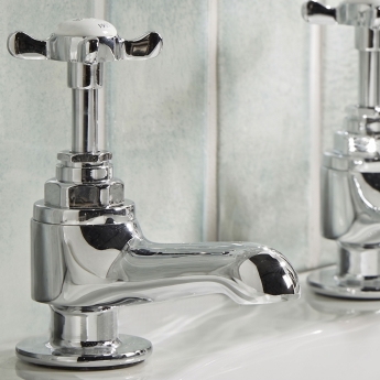 Bristan 1901 Bath Pillar Taps with Ceramic Disc Valves - Chrome | Product Image