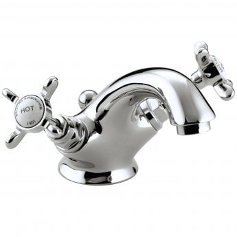 Bristan 1901 Basin Mixer Tap with Pop Up Waste and Ceramic Disc Valves - Chrome
