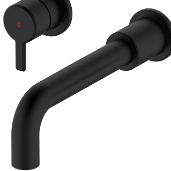 Bristan Altum Basin Mixer Tap Wall Mounted - Black | Product Image