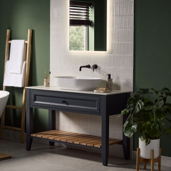 Bristan Altum Basin Mixer Tap Wall Mounted - Black | Product Image