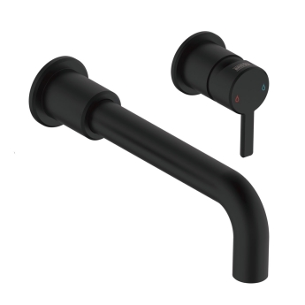 Bristan Altum Basin Mixer Tap Wall Mounted - Black | Product Image