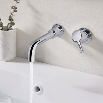 Bristan Altum Basin Mixer Tap Wall Mounted - Chrome | Product Image
