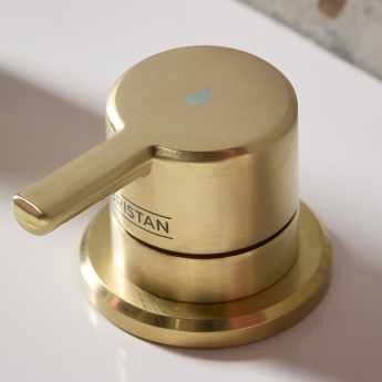 Bristan Altum 3-Hole Basin Mixer Tap Deck Mounted - Brushed Brass | Product Image