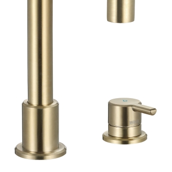 Bristan Altum 3-Hole Basin Mixer Tap Deck Mounted - Brushed Brass | Product Image