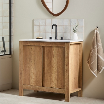 Bristan Altum 3-Hole Basin Mixer Tap Deck Mounted - Black | Product Image