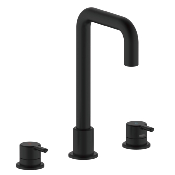 Bristan Altum 3-Hole Basin Mixer Tap Deck Mounted - Black | Product Image