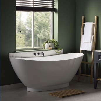 Bristan Altum 3-Hole Basin Mixer Tap Wall Mounted - Black | Product Image