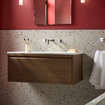 Bristan Altum 3-Hole Basin Mixer Tap Wall Mounted - Chrome | Product Image