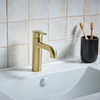 Bristan Altum Basin Mixer Tap Deck Mounted - Brushed Brass | Product Image