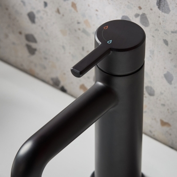 Bristan Altum Basin Mixer Tap Deck Mounted - Black | Product Image