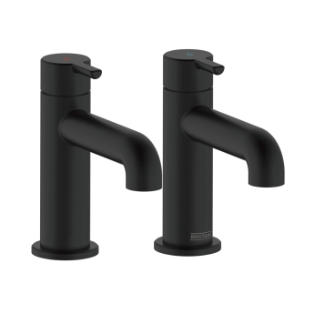 Bristan Altum Basin Taps Pair Pillar Mounted - Black | Product Image