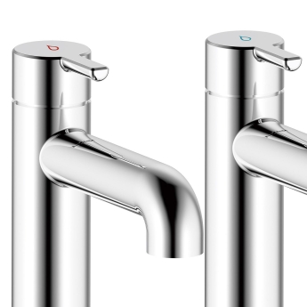 Bristan Altum Basin Taps Pair Pillar Mounted - Chrome | Product Image