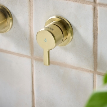 Bristan Altum 3-Hole Bath Filler Tap Wall Mounted - Brushed Brass | Product Image
