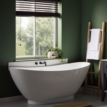 Bristan Altum 3-Hole Bath Filler Tap Wall Mounted - Black | Product Image