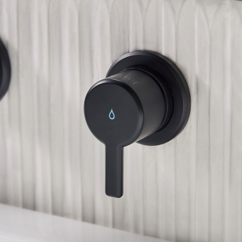 Bristan Altum 3-Hole Bath Filler Tap Wall Mounted - Black | Product Image