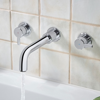 Bristan Altum 3-Hole Bath Filler Tap Wall Mounted - Chrome | Product Image