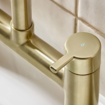 Bristan Altum Bath Filler Tap Pillar Mounted - Brushed Brass | Product Image