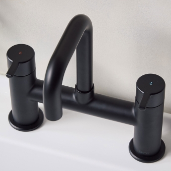 Bristan Altum Bath Filler Tap Pillar Mounted - Black | Product Image