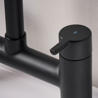 Bristan Altum Bath Filler Tap Pillar Mounted - Black | Product Image