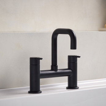 Bristan Altum Bath Filler Tap Pillar Mounted - Black | Product Image