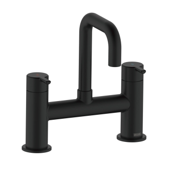 Bristan Altum Bath Filler Tap Pillar Mounted - Black | Product Image