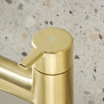 Bristan Altum Bath Shower Mixer Tap Pillar Mounted - Brushed Brass | Product Image