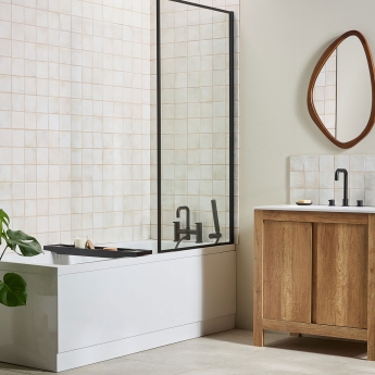 Bristan Altum Bath Shower Mixer Tap Pillar Mounted - Black | Product Image