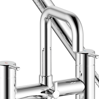 Bristan Altum Bath Shower Mixer Tap Pillar Mounted - Chrome | Product Image