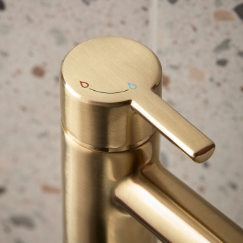 Bristan Altum Eco Start Tall Basin Mixer Tap Deck Mounted - Brushed Brass | Product Image