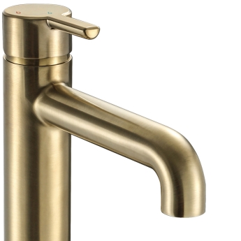 Bristan Altum Eco Start Tall Basin Mixer Tap Deck Mounted - Brushed Brass | Product Image