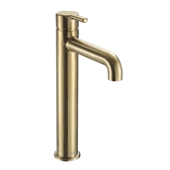 Bristan Altum Eco Start Tall Basin Mixer Tap Deck Mounted - Brushed Brass | Product Image