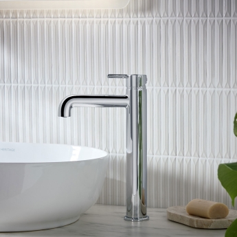 Bristan Altum Eco Start Tall Basin Mixer Tap Deck Mounted - Chrome | Product Image