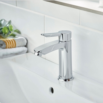 Bristan Apelo Eco Start Basin Mixer Tap with Clicker Waste - Chrome | Product Image