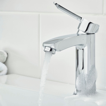 Bristan Apelo Eco Start Basin Mixer Tap with Clicker Waste - Chrome | Product Image